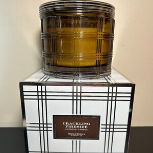 HomeWorx by Slatkin Crackling Fireside Specialty 4-Wick 18oz Candle NEW